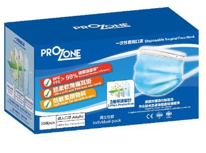 PROZONE 一次性醫用口罩(成人) 藍色50個