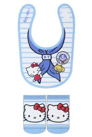 Japan Sanrio Bib & Socks Set - Hello Kitty / Friends