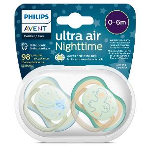 ultra air nighttime 夜光奶嘴 0-6m