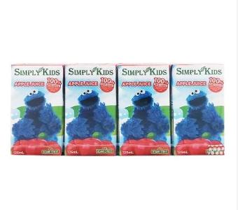 SIMPLY KIDS - 芝麻街蘋果汁 4 x 125ml