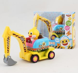 Baby Shark 挖土 + 起重機回力車玩具組合 (3歲以上)