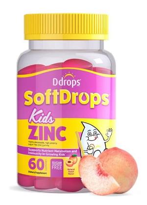 美國 Ddrops 無糖型兒童補鋅軟糖60粒 3歲以上